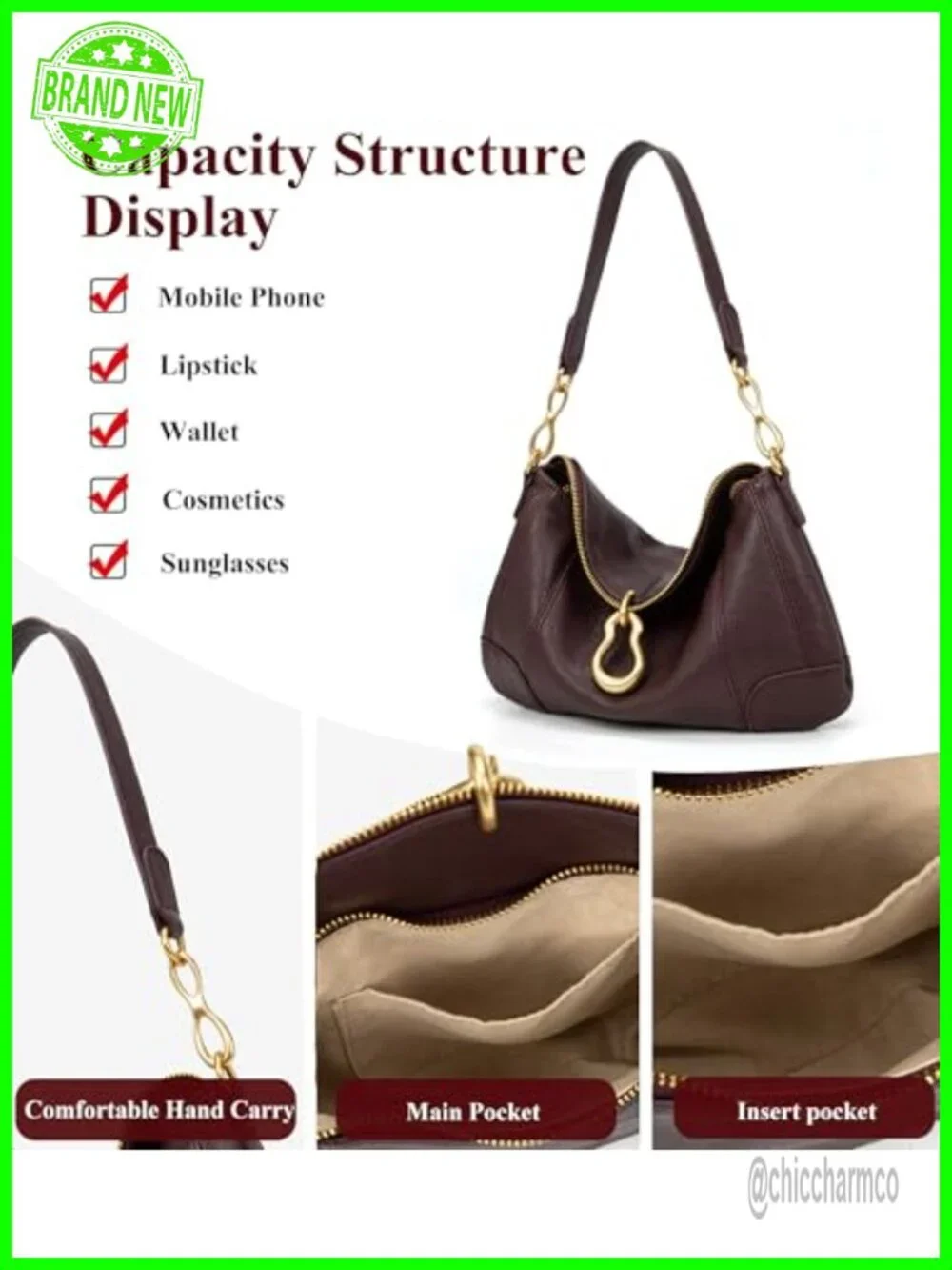 Retro Hobo Shoulder Bag PU Leather Satchel Purse